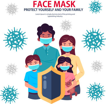 Facemask Protect yourself and your Family, Coronavirus protection, mask family, Family Safe