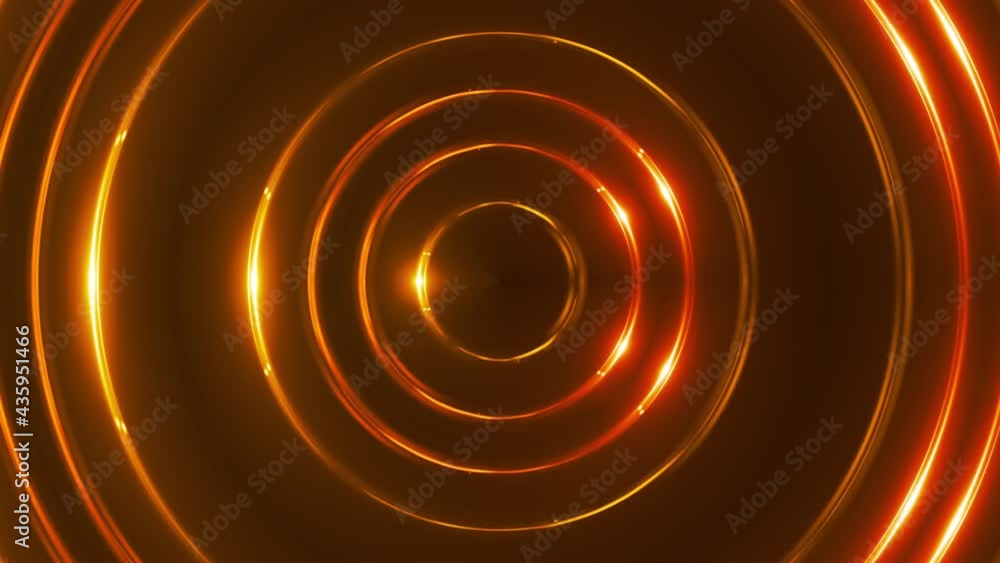Poster 3d render of gold fractal lights with shining effects. computer generated abstract background of fli