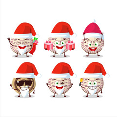 Santa Claus emoticons with vanilla biscuit cartoon character