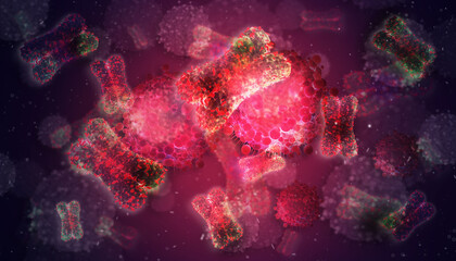 Fototapeta na wymiar Pathogenic Covid-19 Virus disease outbreak. 3D illustration, 3D rendering