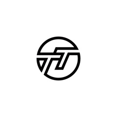 t tt initial logo design vector template