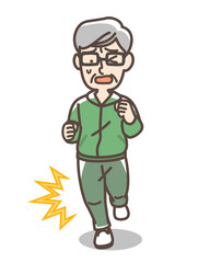 ジョギング　膝　痛い　おじいさん