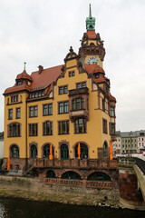 Fototapeta na wymiar Rathaus in Waldheim / Sachsen mit Turm