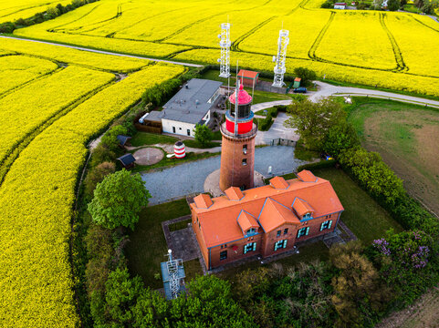 Leuchtturm Bastorf im Raps