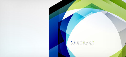 Transparent hexagons geometric shapes abstract background