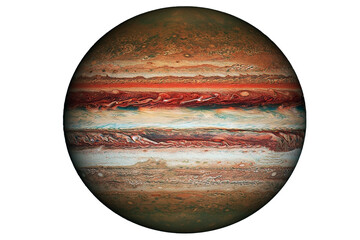 Planet Jupiter isolated on white background. Elements of this image were furnished by NASA. © Artsiom P