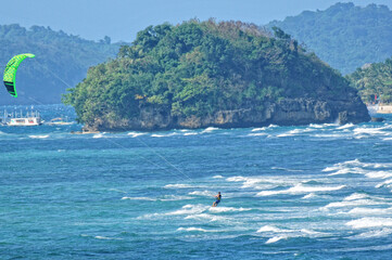 Beautiful Landscape and windy place at Boracay Philipine for holiday travel especially for kitesurfing kiteboarding