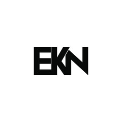 ekn letter original monogram logo design