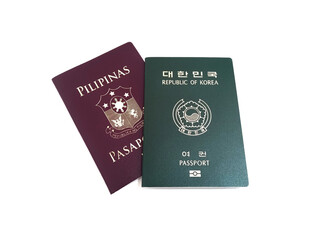 Official passport of South Korea, Philippines and republic of Korean passport 
