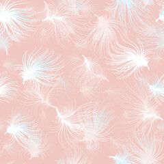 Fototapeta na wymiar abstract Pattern with feathers illustration
