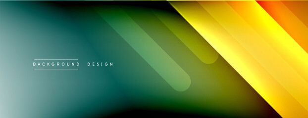Dynamic lines abstract background. 3D shadow effects and fluid gradients. Modern overlapping forms