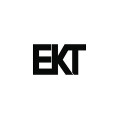 ekt letter original monogram logo design