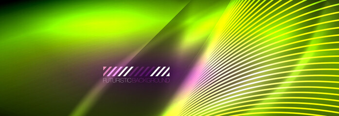 Neon dynamic beams vector abstract wallpaper background. Wallpaper background, design templates for business or technology presentations, internet posters or web brochure covers