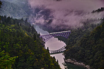 Fototapeta premium 只見線の風景（福島県） 