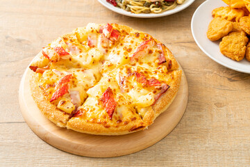 ham and crab stick pizza