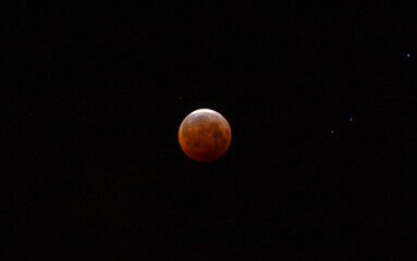 Blood Moon total lunar eclipses The Super Moon with Penumbral eclipse phenomenon on 26 May 2021...