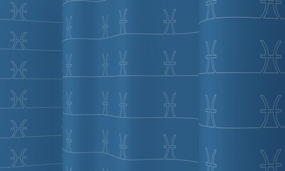 Zodiac symbol icons as texture on waved surface