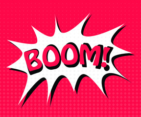 Boom comic pop art text