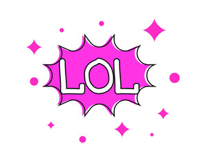 lol text vector art comic