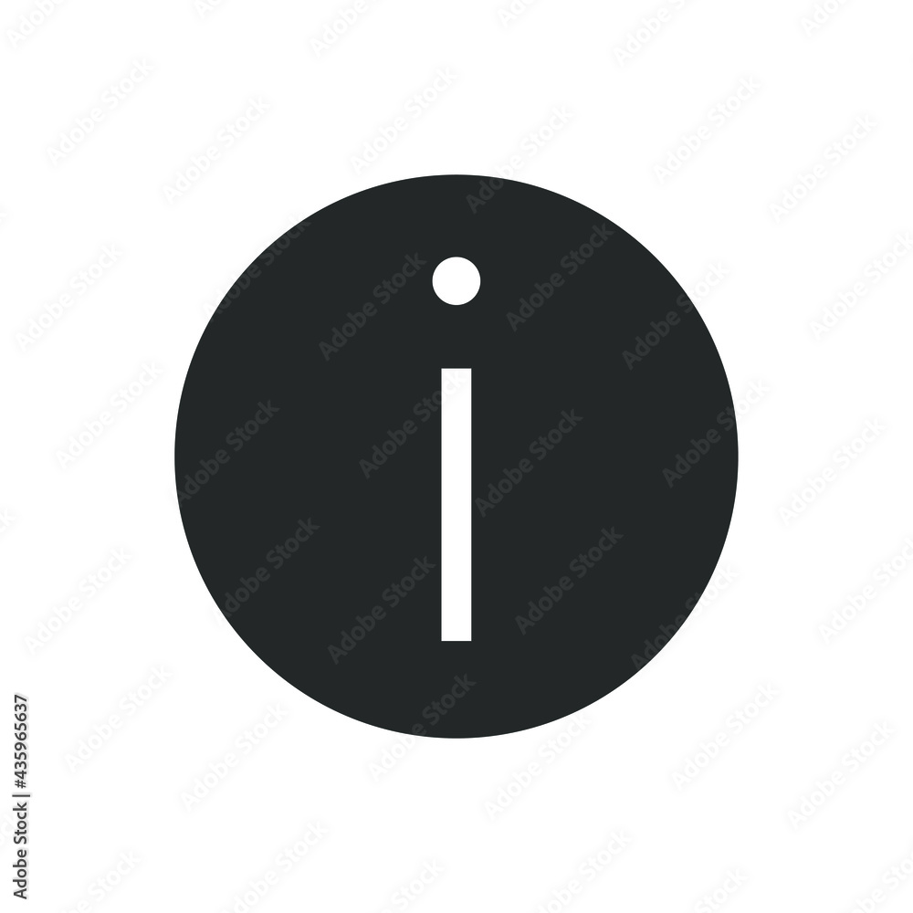 Poster info vector icon. information symbol. helpdesk service and support button sign. i point help logo. i