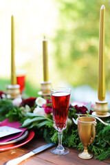 floral decor marsala roses table decoration table setting holiday decoration