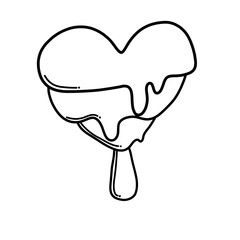 Ice cream Doodle vector icon. Drawing sketch illustration hand drawn cartoon line eps10