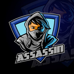 Assasin Vector Logo Illustration. Assassin is a multipurpose logo, can be used in any companies related to martial arts, security, app, tech, team, sport, software, game companies and hardware shop. 