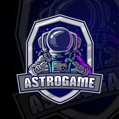 Astrogame Vector Logo Template. Logo suitable for app, tech, team, sport, software, game companies and hardware shop. Design is minimal  easy to configure.