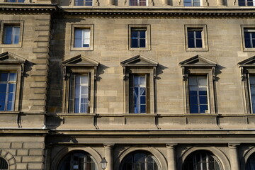 Some typical facades in Paris. June 2021, France.
