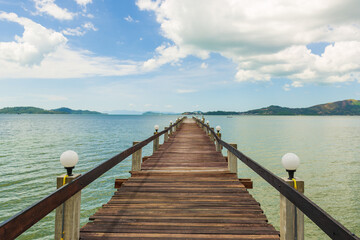 Wooden bridge to the sea