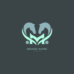 Alphabet letter Initial M, MM logo vector design, minimal, innovative, creative, symbol, sign, monogram, template, logotype, concept, branding for premium business typeface, startup, company etc.