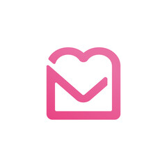 Love mail logo template design