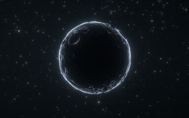 Whole planet with black background, 3d rendering.