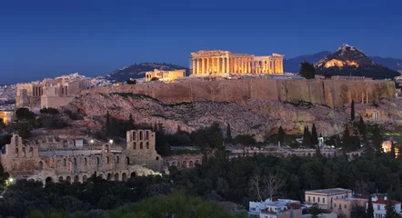 Fotobehang De Akropolis van Athene, Griekenland, met de Parthenon-tempel © TTstudio