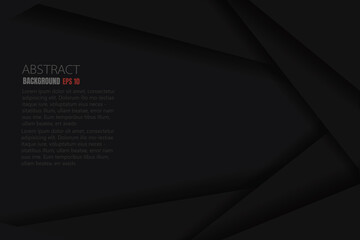Fototapeta premium Black abstract background vector illustration for your website and message board text design
