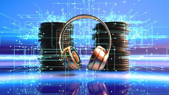 3D concept of a futuristic music concept