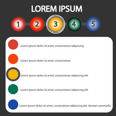 infographic with highlighted buttons on a black background