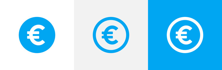 Euro sign icon vector. Symbol of euro currency, finance, business and banking. Money label.