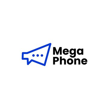 megaphone talk chat social logo vector icon illustration