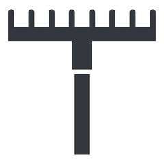 Rake Icon. Vector Simple Illustration of Gardening Tool