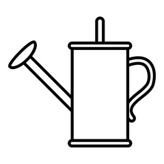 Watering Can Icon on White Background