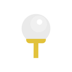 ゴルフのアイコン。角丸の可愛いティーとゴルフボールのイラスト。