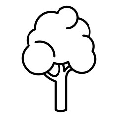 Vector Tree Icon on White Background