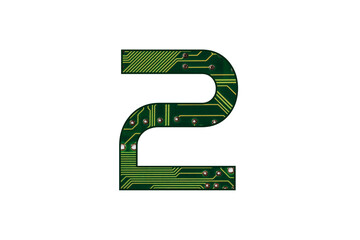 Computer board electronic number, motherboard connection alphebet, technology network uppercase, capital, isolated design element