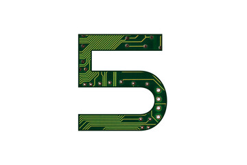 Computer board electronic number, motherboard connection alphebet, technology network uppercase, capital, isolated design element
