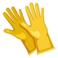 Rubber Gloves Icon on White background