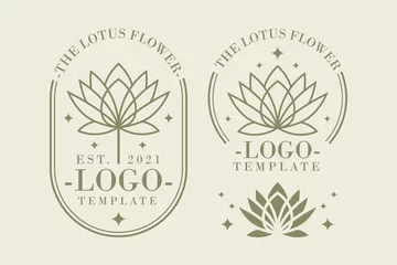 Foto op Canvas set of lotus flower logo templates © Irkham