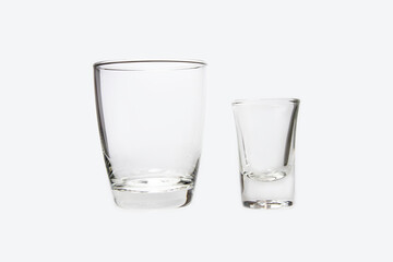 empty glass isolated on white background