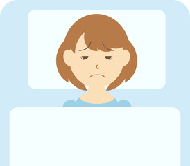 眠れない若い女性