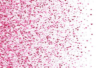 Pink Romantic Heart Background. Red Couple Wallpaper. Rose Confetti Shape. Purple Shadow Texture. Like Illustration.